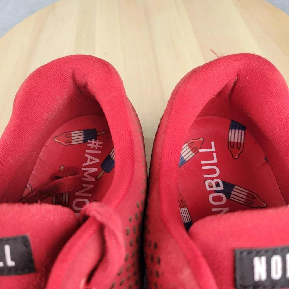 Nobull Mesh Trainer Men 14 Red Perforated Breathable Training Shoes
